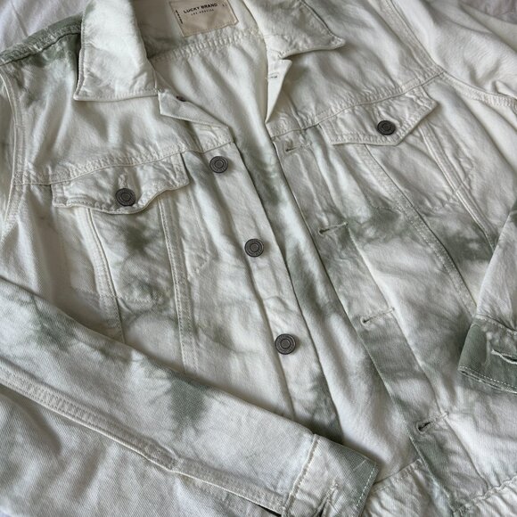 Lucky Brand Tie Dye Tomboy Trucker Jacket Size L - Picture 3 of 5
